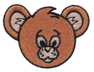 Embroidery Design: Bear Head2.22" x 1.67"