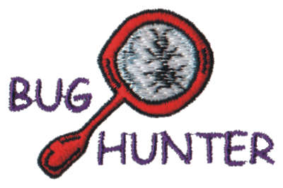 Embroidery Design: Bug Hunter3.01" x 1.93"