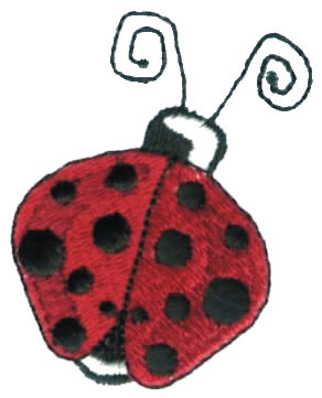 Embroidery Design: Ladybug/Ladybird1.76" x 2.25"