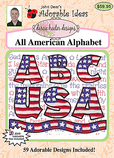 Embroidery Design: All American Alphabet