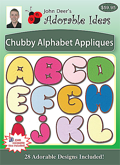 Embroidery Design: Chubby Alphabet Appliques