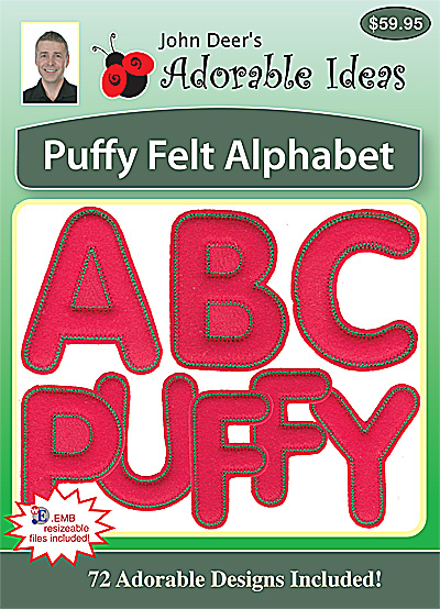Embroidery Design: Puffy Felt Alphabet