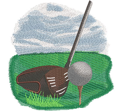 tee up embroidery design