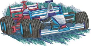Embroidery Design: Race Cars 3 Sizes