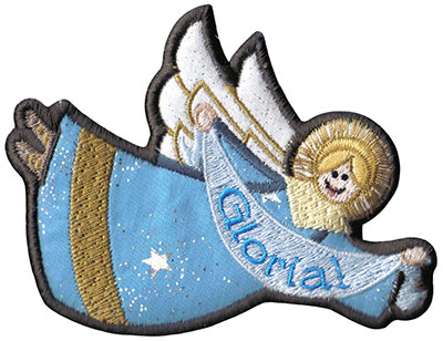 gloria angel ornament embroidery design