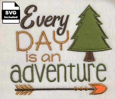 every day adventure applique embroidery design