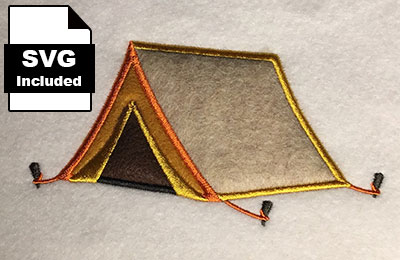 tent applique embroidery design