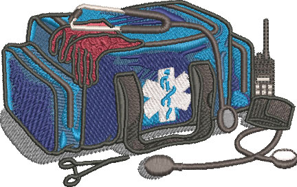 EMT equipment embroidery design