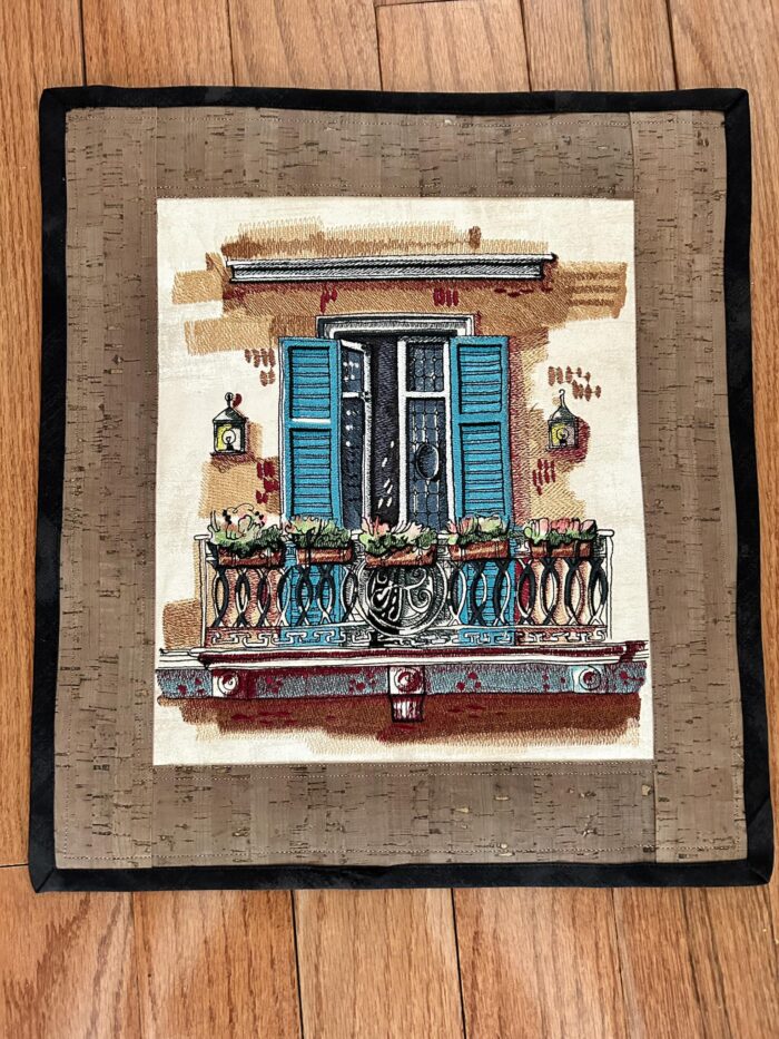 embroidery art window project