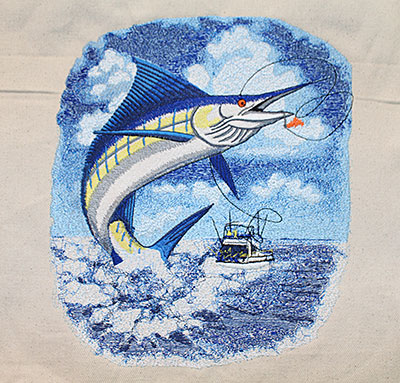 marlin jumbo embroidery design
