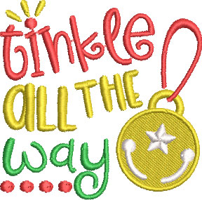 tinkle all the way embroidery design