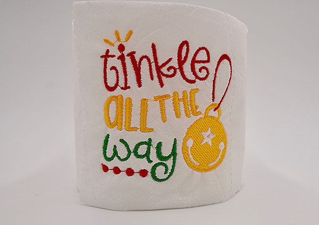 toilet paper embroidery design