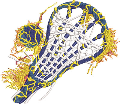 lava ball lacrosse embroidery design