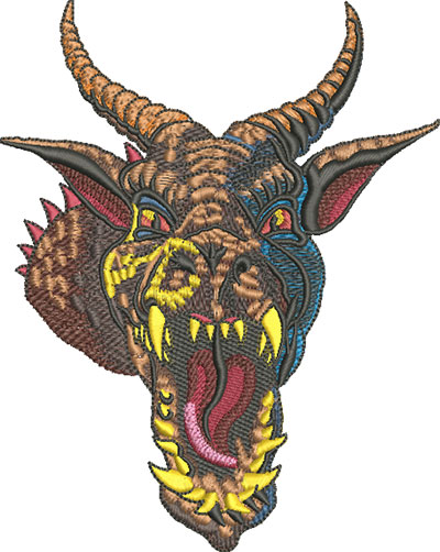 Dragon Head embroidery design