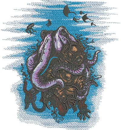 deep water mystery embroidery design