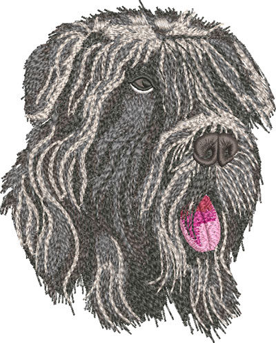 Bouvierdes Flandres dog embroidery design