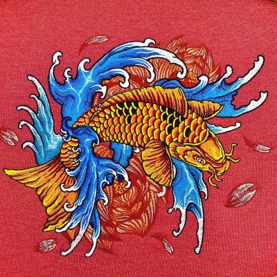 Koi Fish Embroidery Design