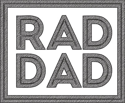 rad dad embroidery design