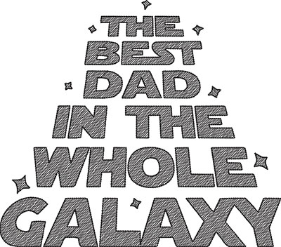 best dad in the galaxy embroidery design