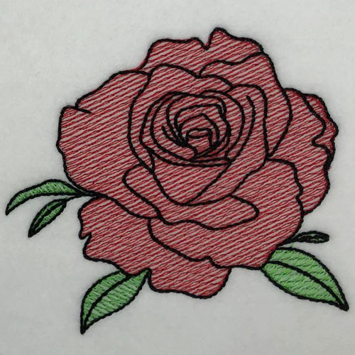 embroidery digitizing challenge rose design