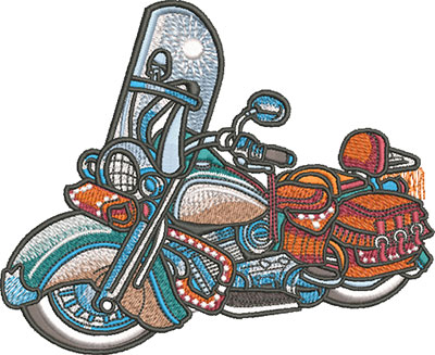 Vintage Motorcycle embroidery design