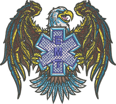 EMT eagle embroidery design