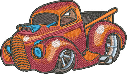 foad pickup truck embroidery design