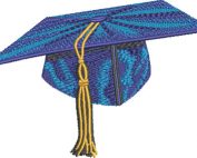 graduation cap embroidery design