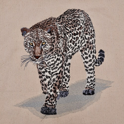 Leopard embroidery design