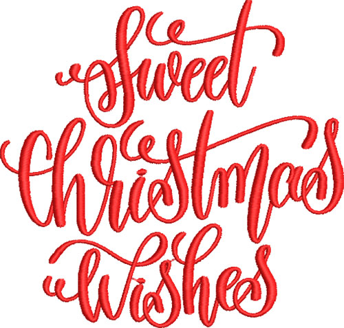 Sweet Christmas Wishes Embroidery Design