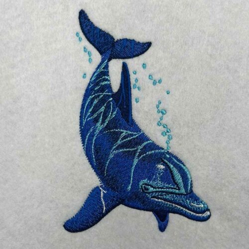 dolphin embroidery design