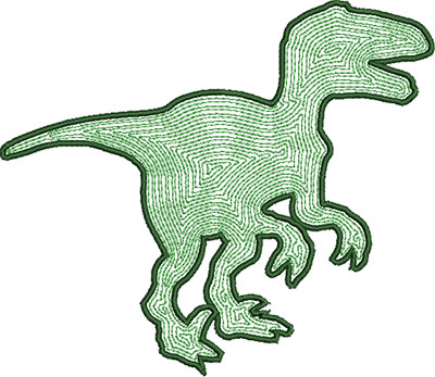 Dinosaur 1 satin outline embroidery design