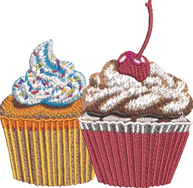 Cupcakes Party Embroidery Design
