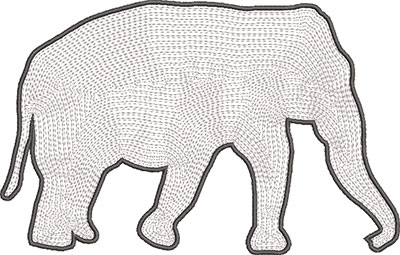 elephant satin outline