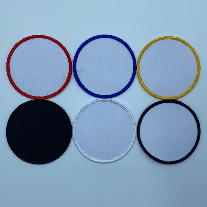 Circle embroidery patches in different colors