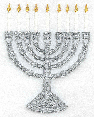 menorah embroidery design