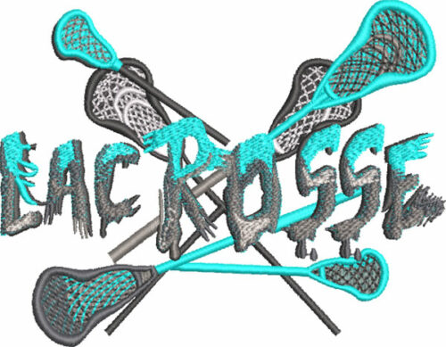 Lacrosse type embroidery design