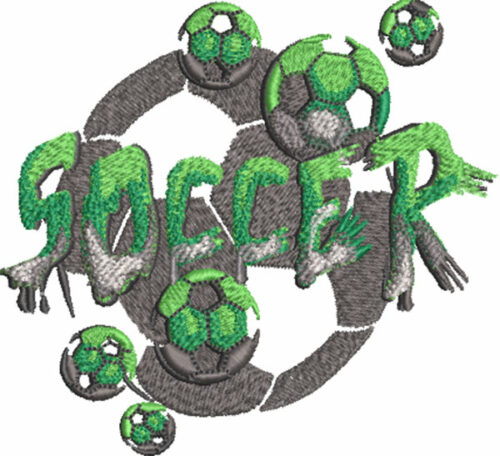 stone type soccer embroidery design