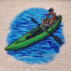 kayak fishing embroidery design