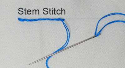 Stem Stitch Redwork