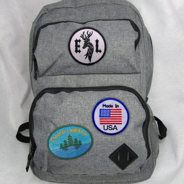 backpack with patches