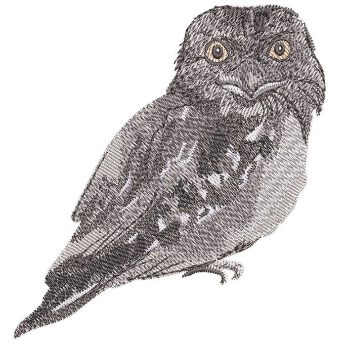 Outback Frogmouth embroidery design