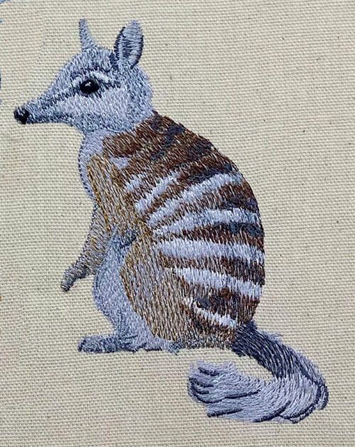 outback numbat embroidery design