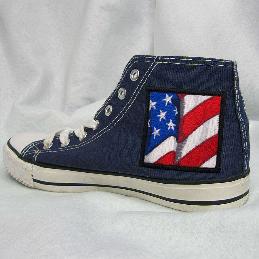 American flag patch shoe