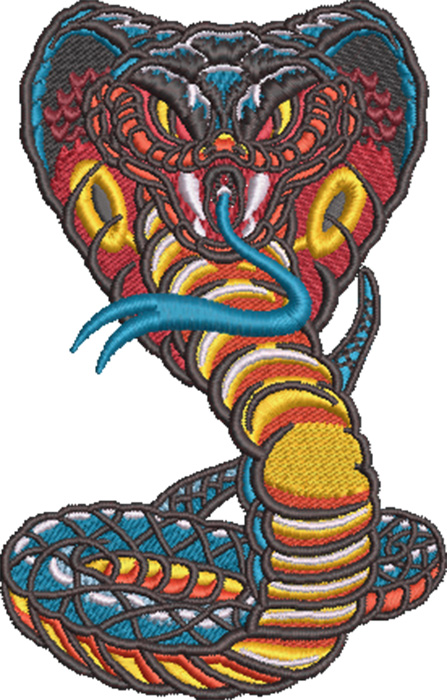 cobra mascot embroidery design