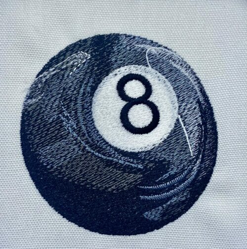 8 ball embroidery design