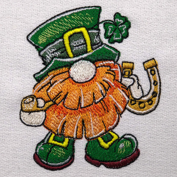 Irish Gnome embroidery design