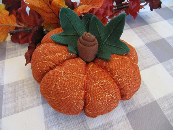 pumpkin final stitched fabric