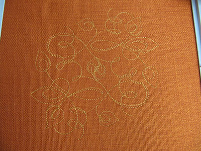 pumpkin tutorial stitched fabric