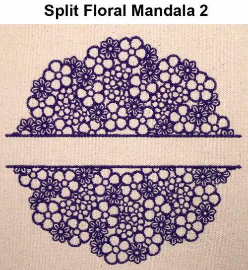 split floral mandala icon